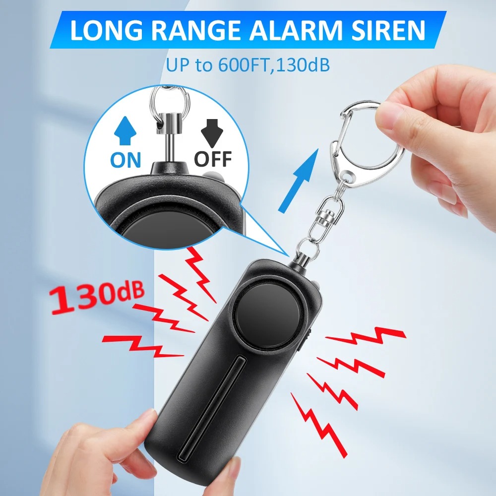 자기 방어 경보 130dB 어린이를위한 매우 시끄러운 - Personal Alarm Keychain 리뷰 및 가격