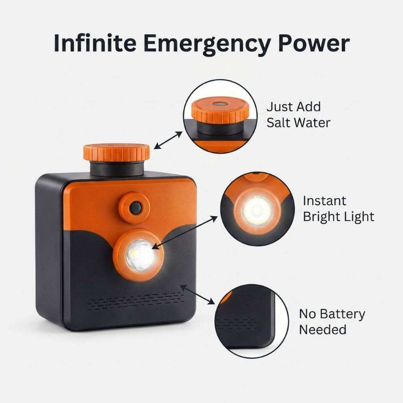 소금물 램프, 소금물로 작동하는 비상용 손전등, 250 - Power Outage Light 리뷰 및 가격